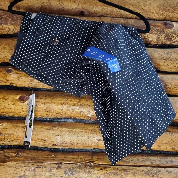 S.C. & Co. Polka Dot Tummy Control Pull-On Capris Size 10 - Picture 2 of 8